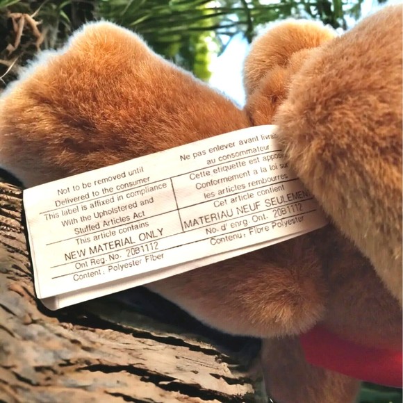 Vtg FTD Collector Wooden Look Face Teddy Bear 10" Plush Jointed Stuffed Animal - Picture 6 of 7